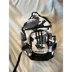 Adidas White Black Gray Camo Backpack